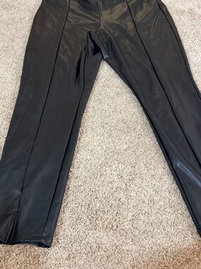 Black Faux Leather Leggings